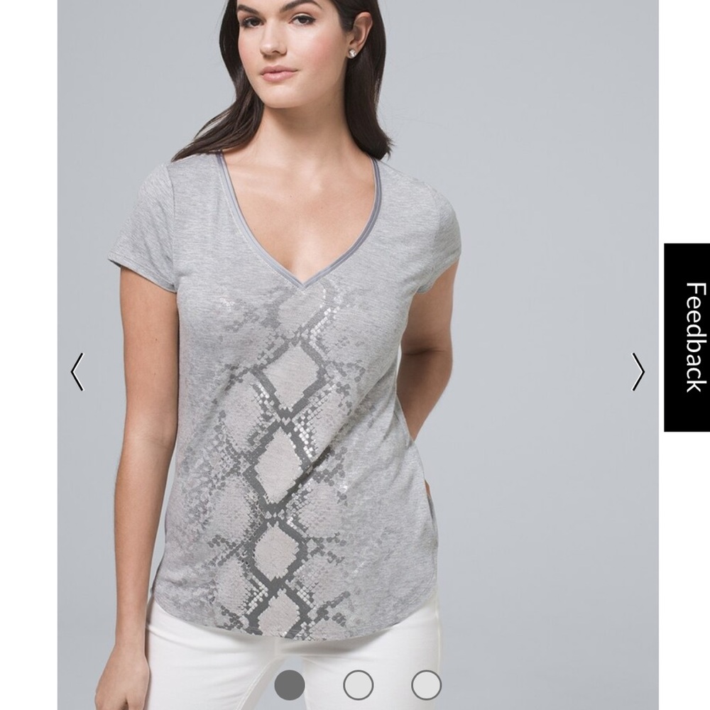 High-Low Snake Print Tee Shirt